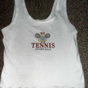 White tennis tank